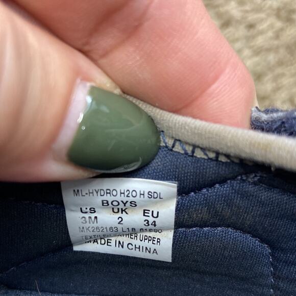 Merrell Boys Blue Hydro H2O Sand Leather Sport Sandals Size 3 - Picture 8 of 8